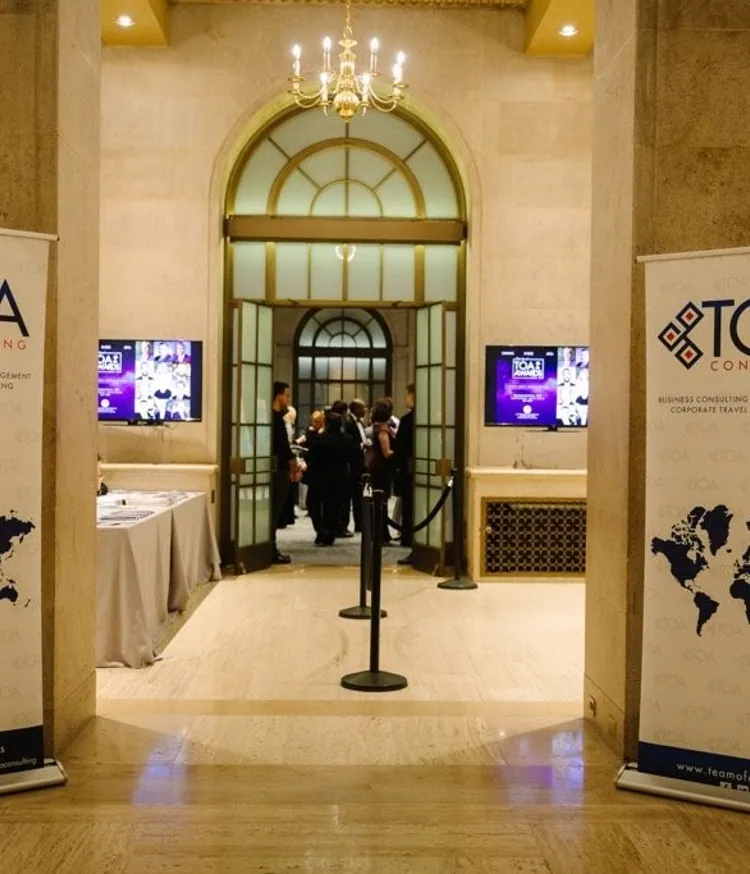 Entrance hall at a TOA Awards venue