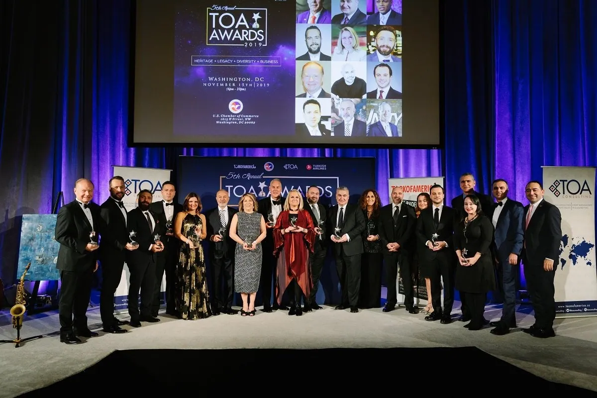 Honorees on stage at the 2019 ceremony at the U.S. Chamber of Commerce